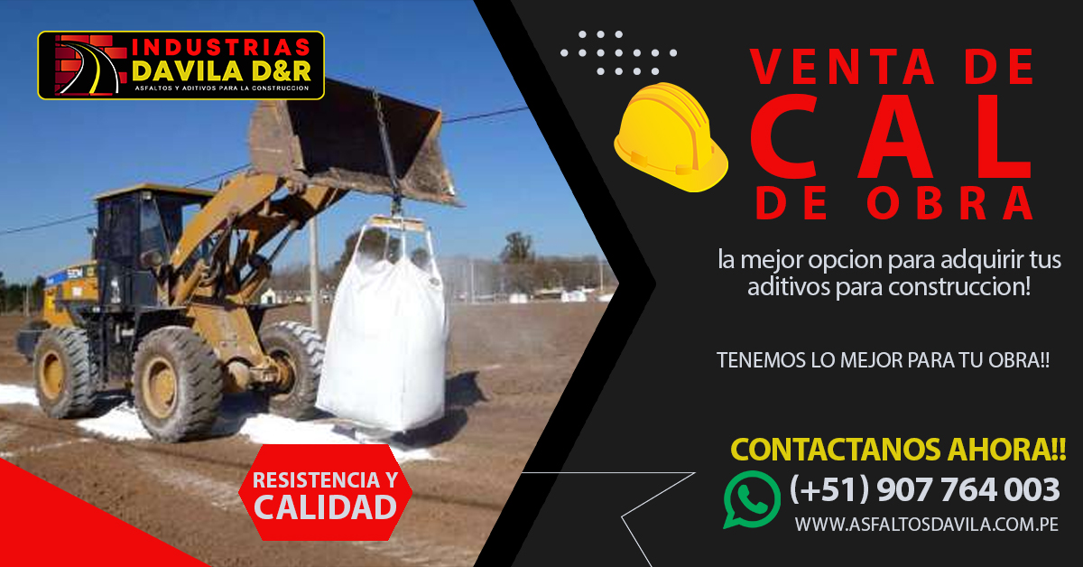 venta de cal obra