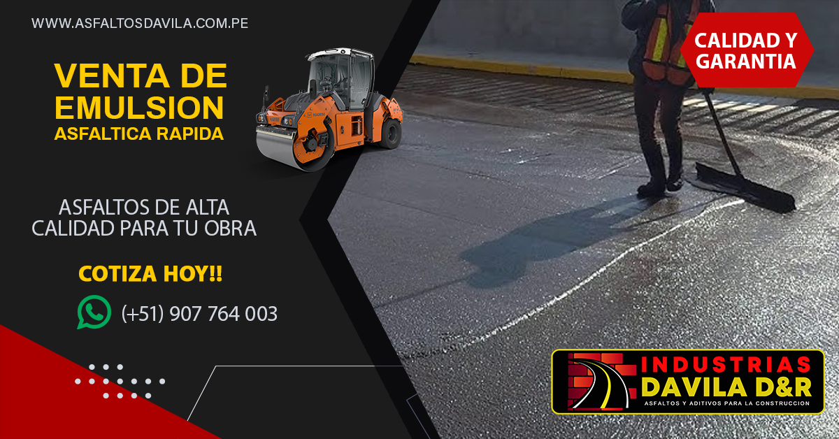 venta de emulsion asfaltica de rotura rapida