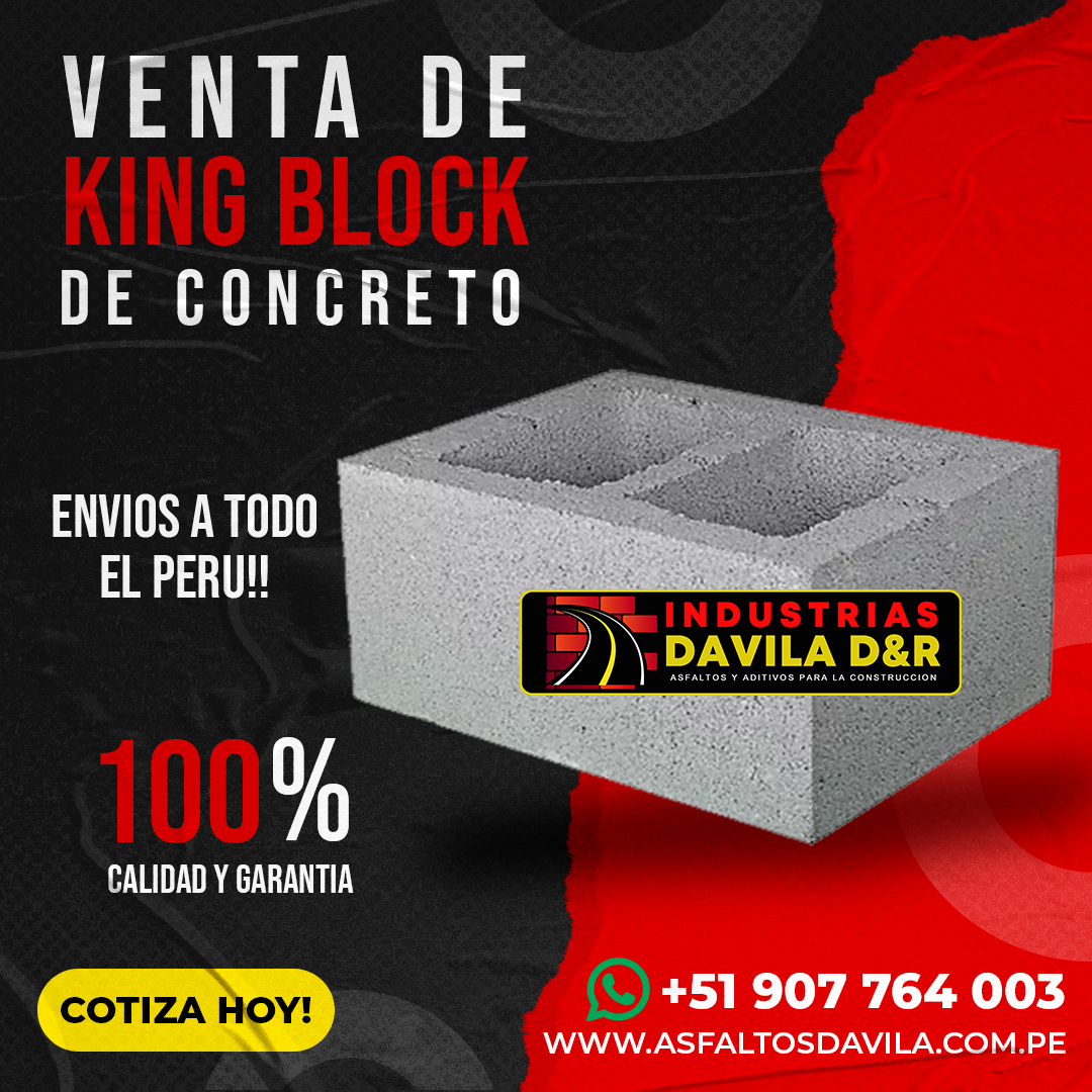 venta de kign block de concreto